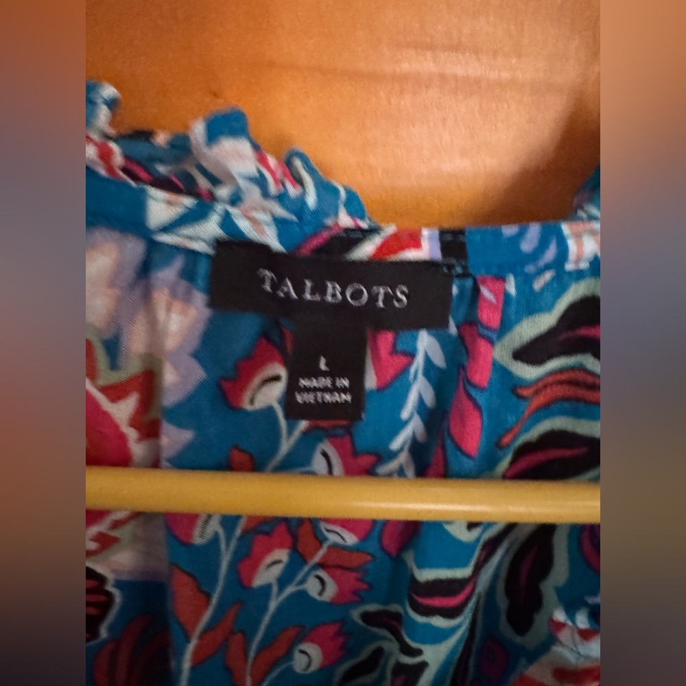 Talbots Multicolor Paisley Top - Picture 2 of 6